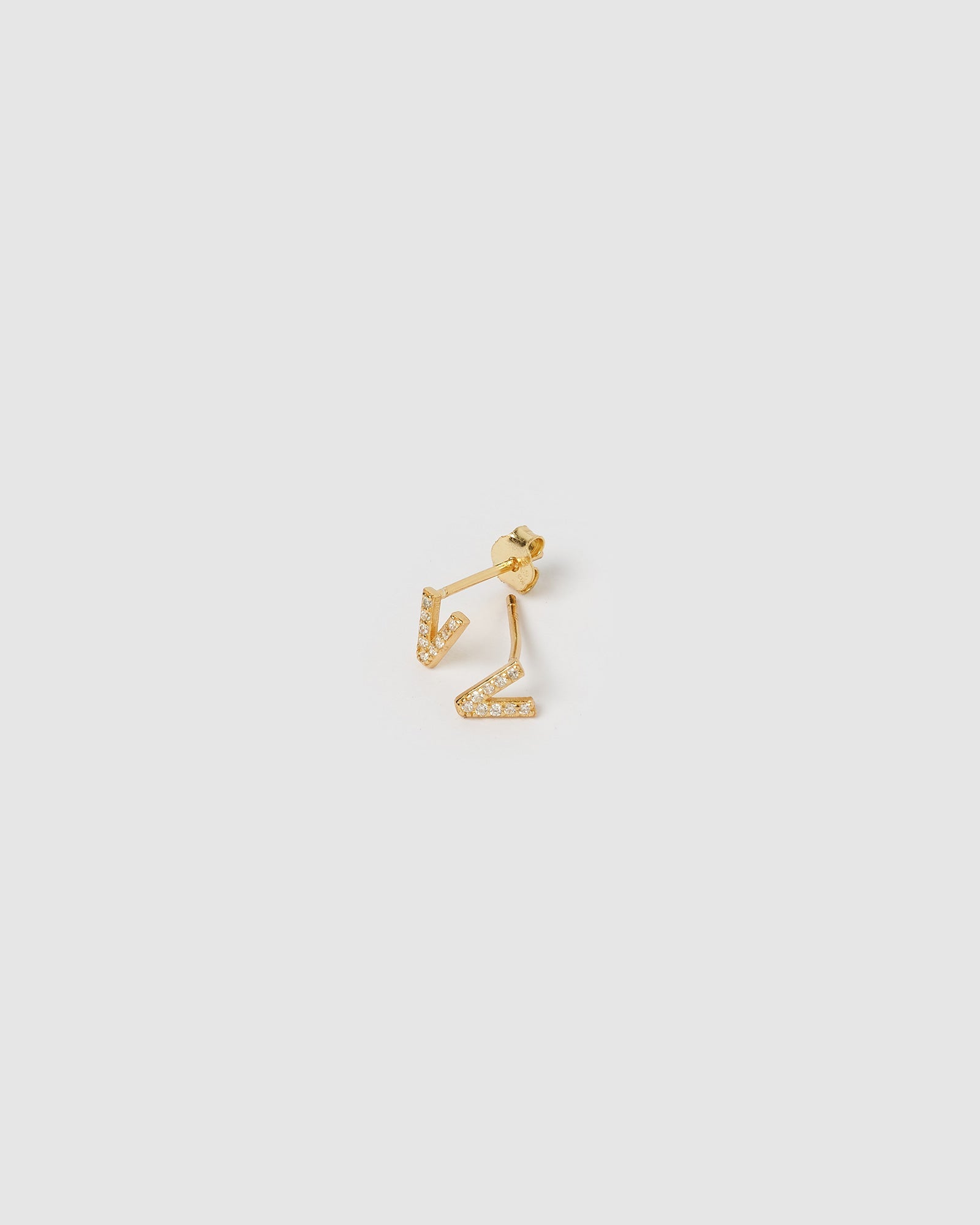 Gold Alphabet Mini Letter V Stud Earrings - Dainty Initial Jewelry for Women, Perfect for Everyday Wear, Gifts & Special Occasions