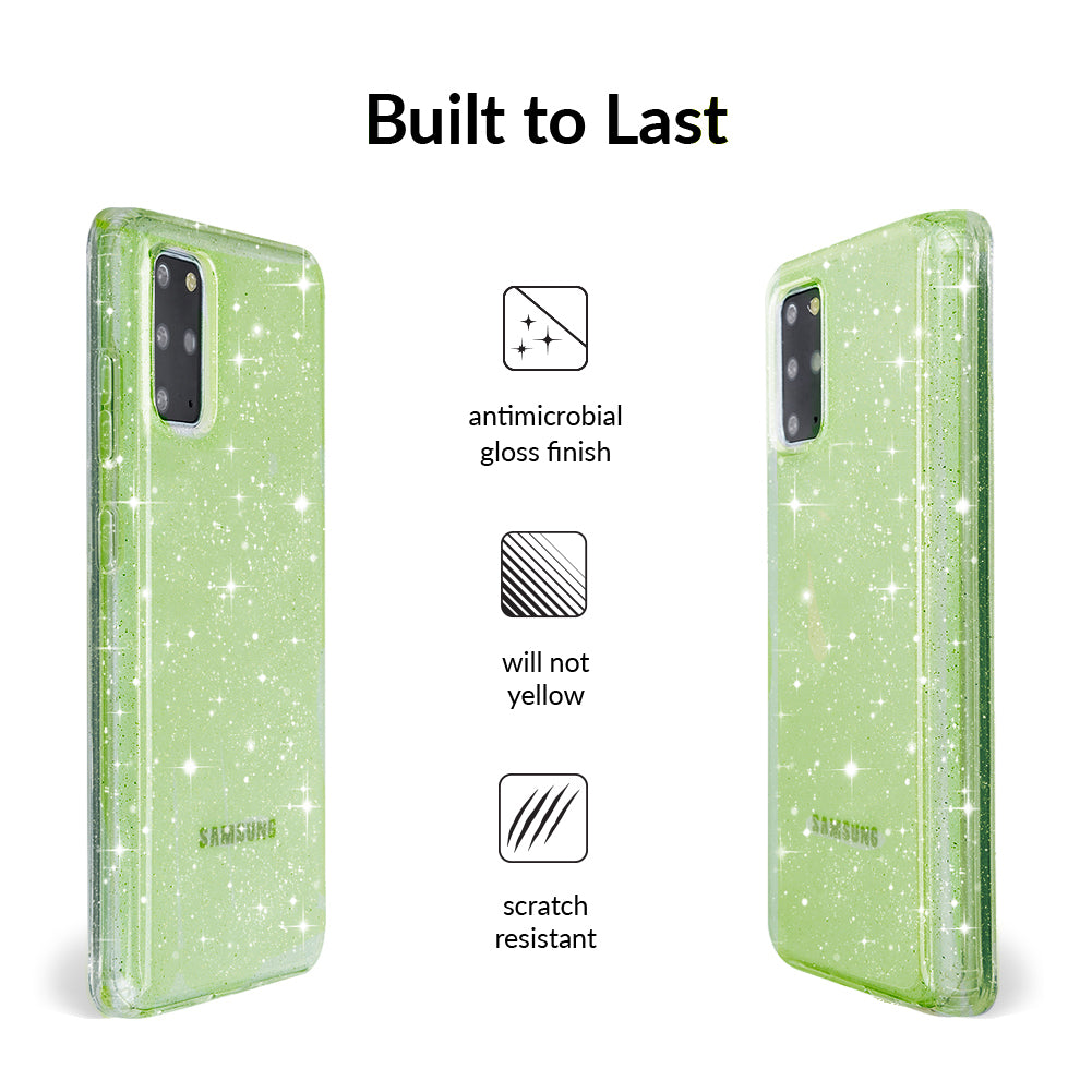 Samsung Galaxy Phone Case with Lime Stardust Design - Trendy Protective Cover for Everyday Use, Travel & Work