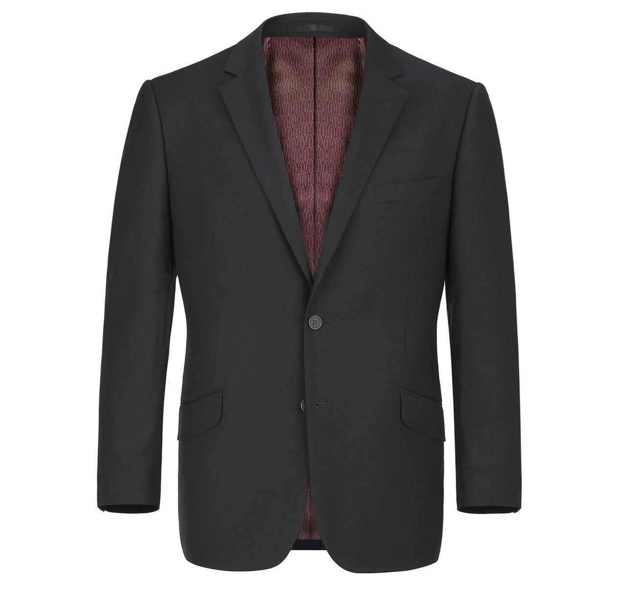 Alessandro Vitello by Renoir Slim Fit Solid Notch Lapel 2 Piece Suit for Men - Classic Business Formal Attire for Weddings, Office & Special Occasions