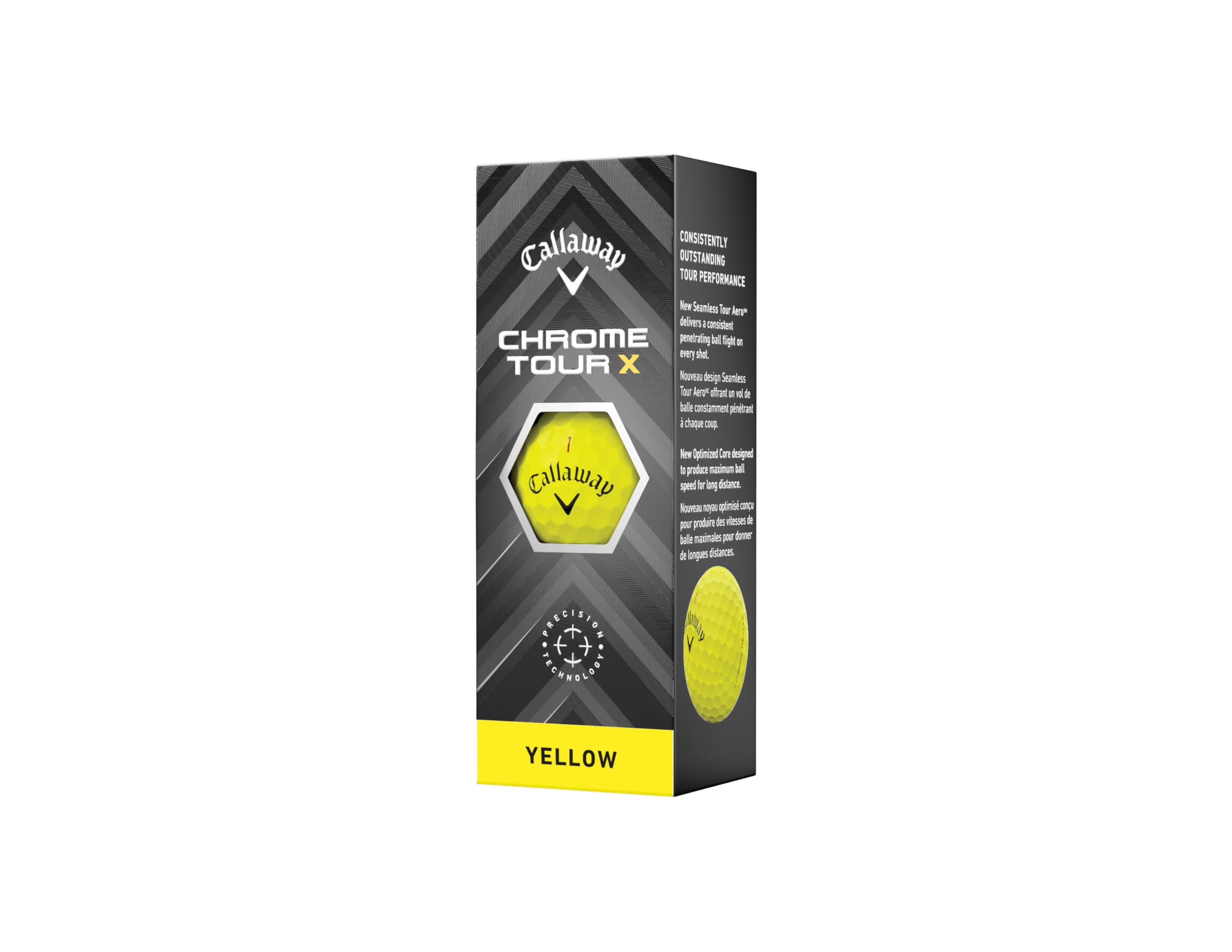 Callaway Chrome Tour X Golf Balls - Premium High-Performance Golf Balls for Distance & Control | Perfect for Tour-Level Players & Competitive Golfers
