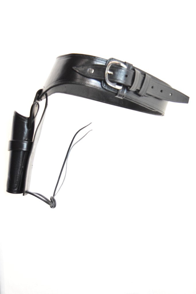 Cowboy Western Style Gun Holster & Belt Rig - Single Drop Holster for .22 Cal Pistols - Standard .22 Barrel - Perfect for Cowboy Action Shooting, Reenactments & Outdoor Adventures