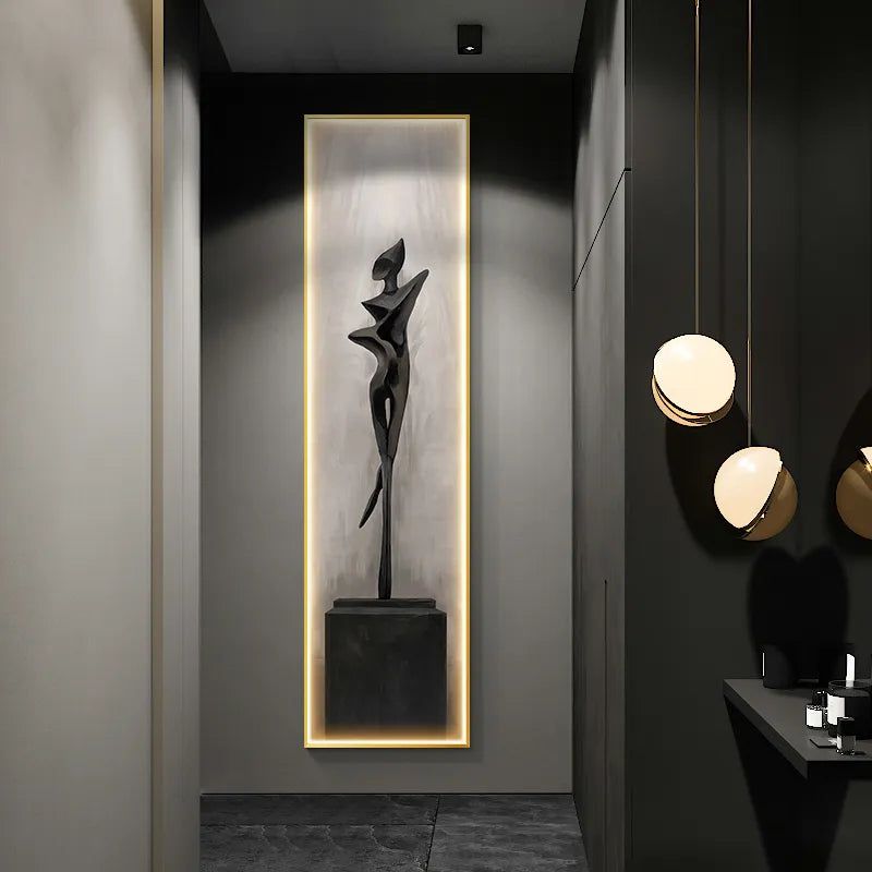 Modern LED Abstract Lady Silhouette Wall Lamp - Elegant Home Decor Lighting for Living Room, Bedroom & Office