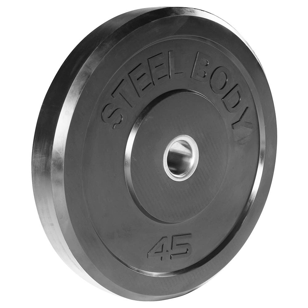 45lb Olympic Bumper Plate - High Quality Rubber Weight Plates for CrossFit & Strength Training | SteelBody STBR 0045 | Perfect for Home Gym & Commercial Fitness Centers