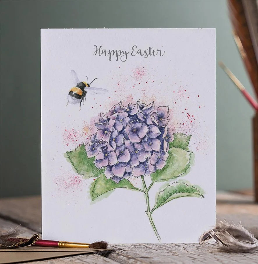 Wrendale Designs 'Hap bee Easter' Greeting Card - Cute Bee Easter Card for Friends & Family - Perfect for Easter Celebrations, Spring Gifts & Home Decor
