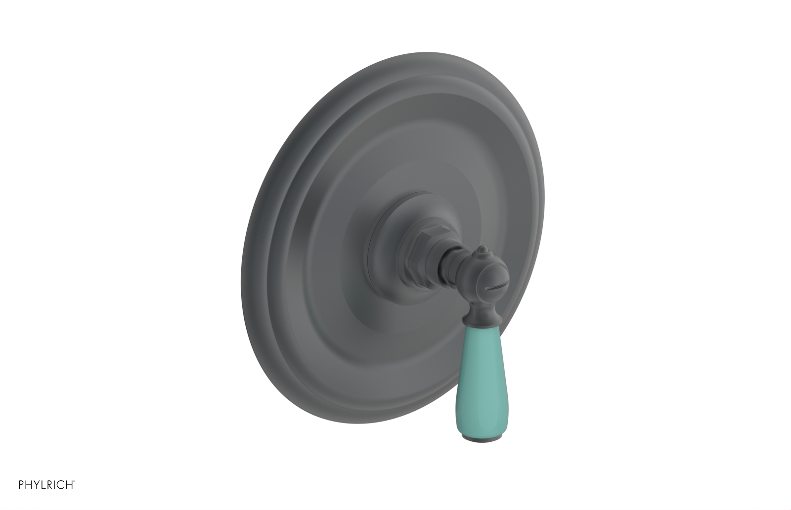 Jamestown Thermostatic Shower Trim Kit with Lever Handle & Turquoise Accents - 4 Function Shower System for Modern Bathrooms, Perfect for Spa-Like Experience