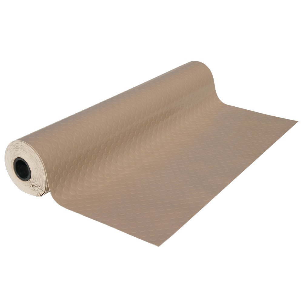 Rubber-Cal Coin Grip Metallic PVC Flooring - Non-Slip Garage Floor Mats, Workshop & Gym Flooring for Safety and Durability