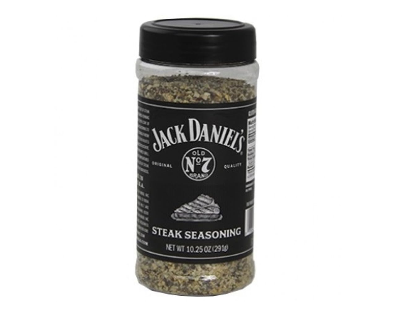 Jack Daniel's Original No. 7 Steak Seasoning - 10.25 oz Premium BBQ Rub for Grilling, Smoking & Roasting - Perfect for Ribeye, Filet Mignon & Burgers