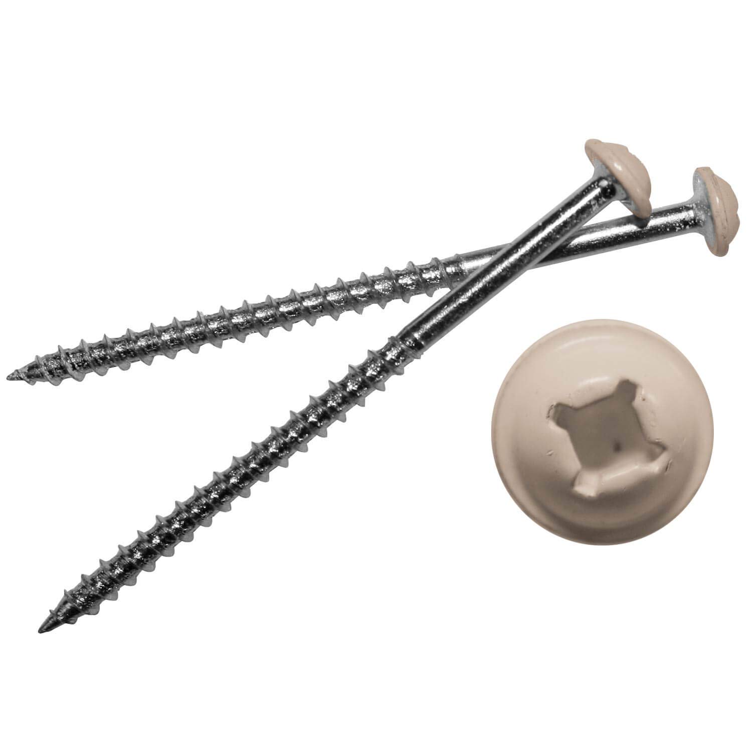 Mid America Painted Screws for Vinyl Shutters 023 Wicker - 12-Pack | Rust-Resistant Hardware for Window Shutters & Outdoor Decor