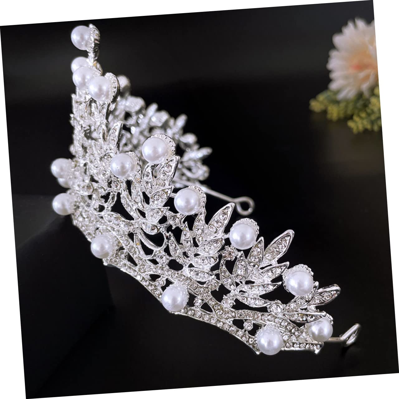 Elegant Silver Pearl Wedding Headband for Bride & Guest - FOMIYES Decorative Headdress Crown for Weddings, Birthday Parties & Special Occasions