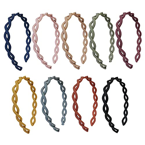 Trendy Club 6-Piece Non-Slip Plastic Headbands for Women & Girls - Matte Finish Hair Accessories with Inner Teeth Grip (Multi Colors) - Perfect for Workouts, Yoga, Sports & Everyday Styling