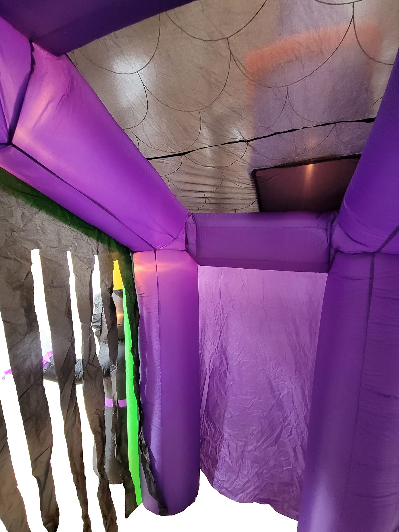 8.5 Foot Halloween Inflatable Haunted House Castle with Skeleton, Ghost & Skulls - Spooky Outdoor Yard Decoration for Halloween Party Decor, Trick or Treat Display, and Haunted House Theme Events
