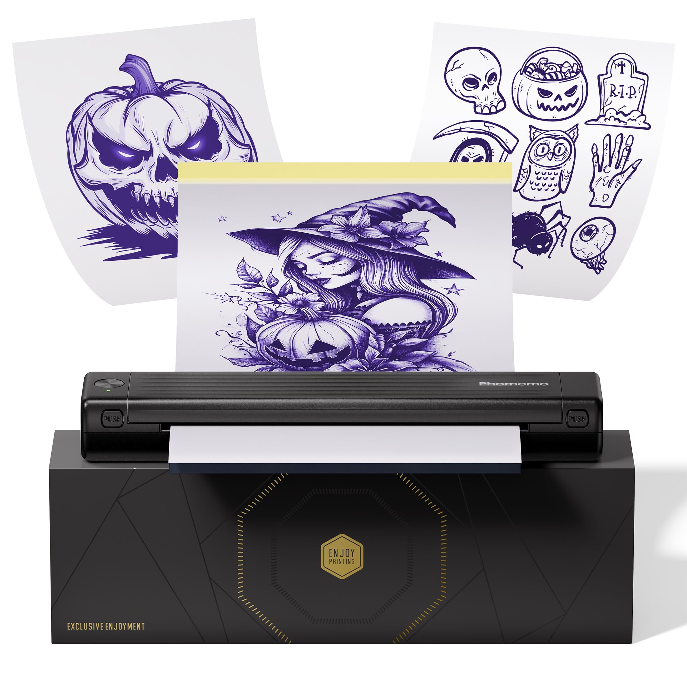 Phomemo TP86 Wireless Bluetooth Tattoo Stencil Printer Machine with 10 Transfer Papers - Professional & Beginner Tattoo Artist Equipment for Temporary Tattoo Designs | Perfect for Tattoo Studios, Home Practice & DIY Body Art Projects