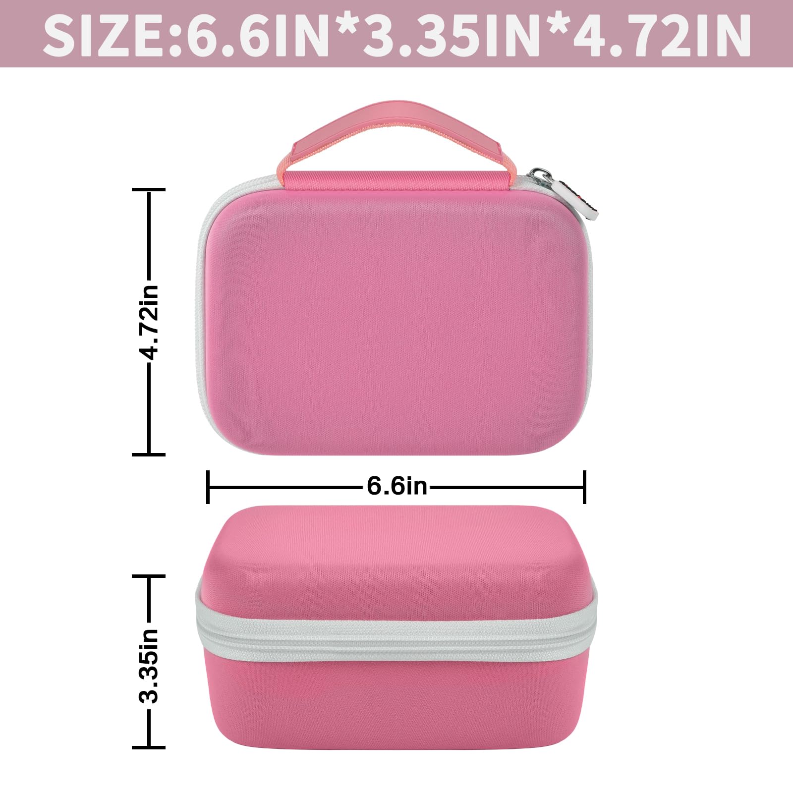 Phomemo M110 Label Maker Case - Portable Mini Bluetooth Thermal Label Printer Storage Bag for Printer Labels, USB Cable & Accessories - Pink (Box Only) | Perfect for Office, Home & Travel Organization