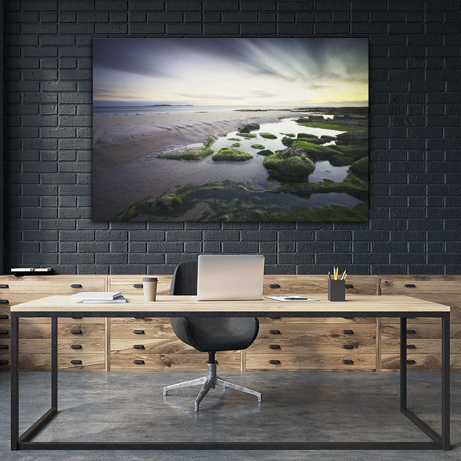 Cooper Dawn Over Seahouses Beach - Stunning Coastal Wall Art for Home & Office Decor | Perfect for Living Rooms, Bedrooms & Beach House Interiors