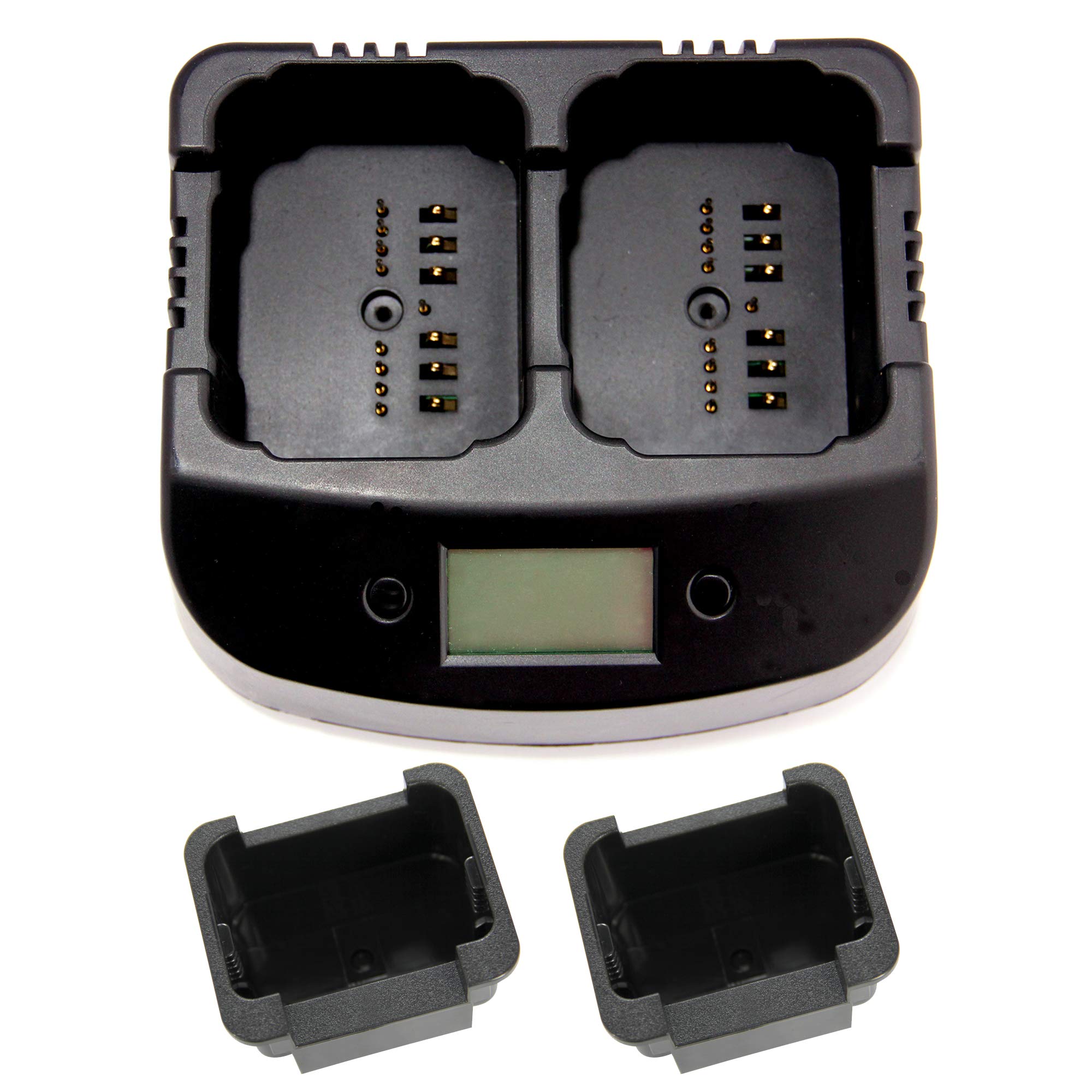 ICOM Two-Way Radio Dual Battery Charger for BP-230, BP-231, BP-232, BP-232Li, BP-232N | Fast Charging Station for Walkie Talkies | Perfect for Security, Construction & Outdoor Adventures