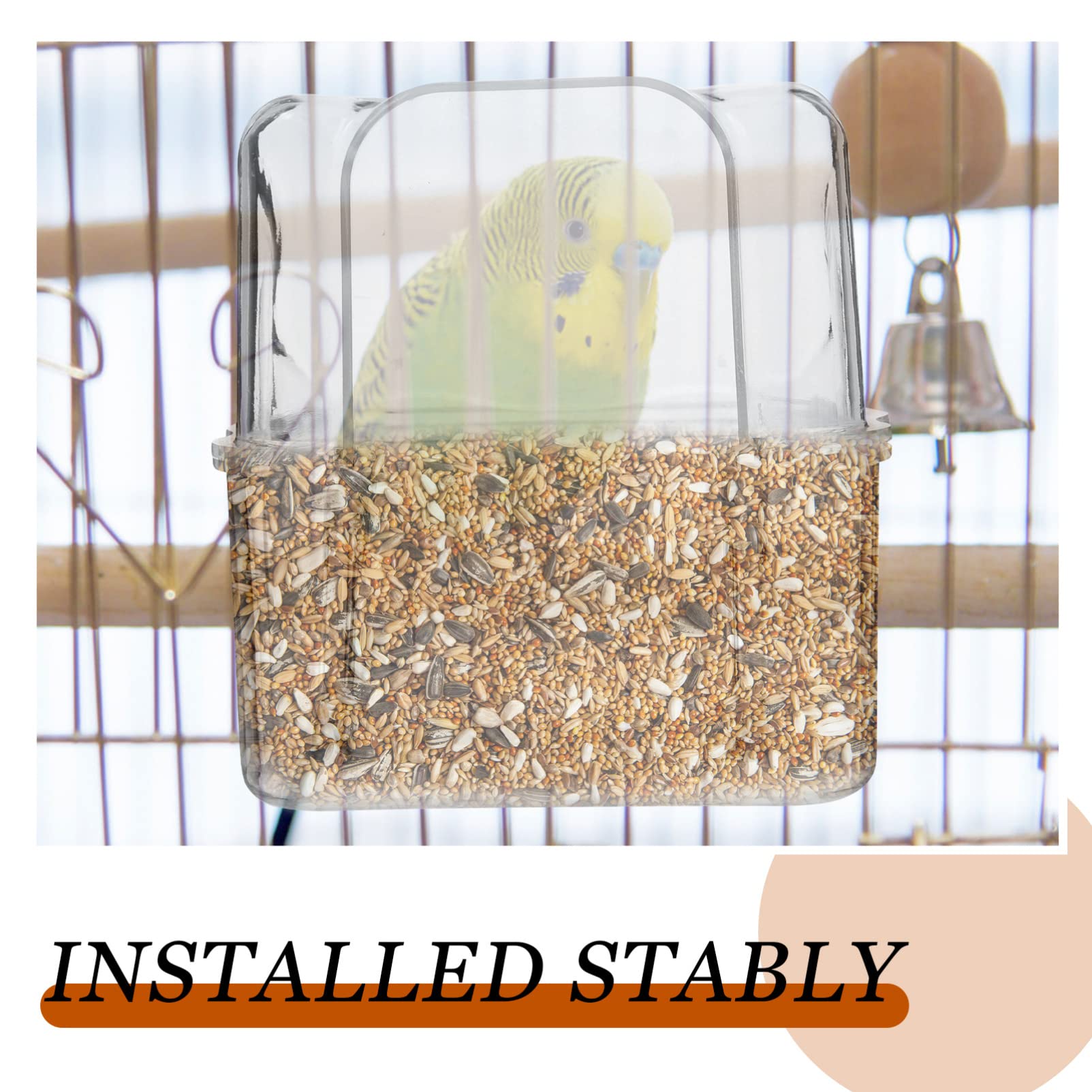Automatic Bird Feeder for Cockatiels, Parrots, Parakeets, Canaries, Finches & Lovebirds - 2pcs Food Dispenser Bowls & Cage Accessories - Perfect for Home, Aviary & Outdoor Use