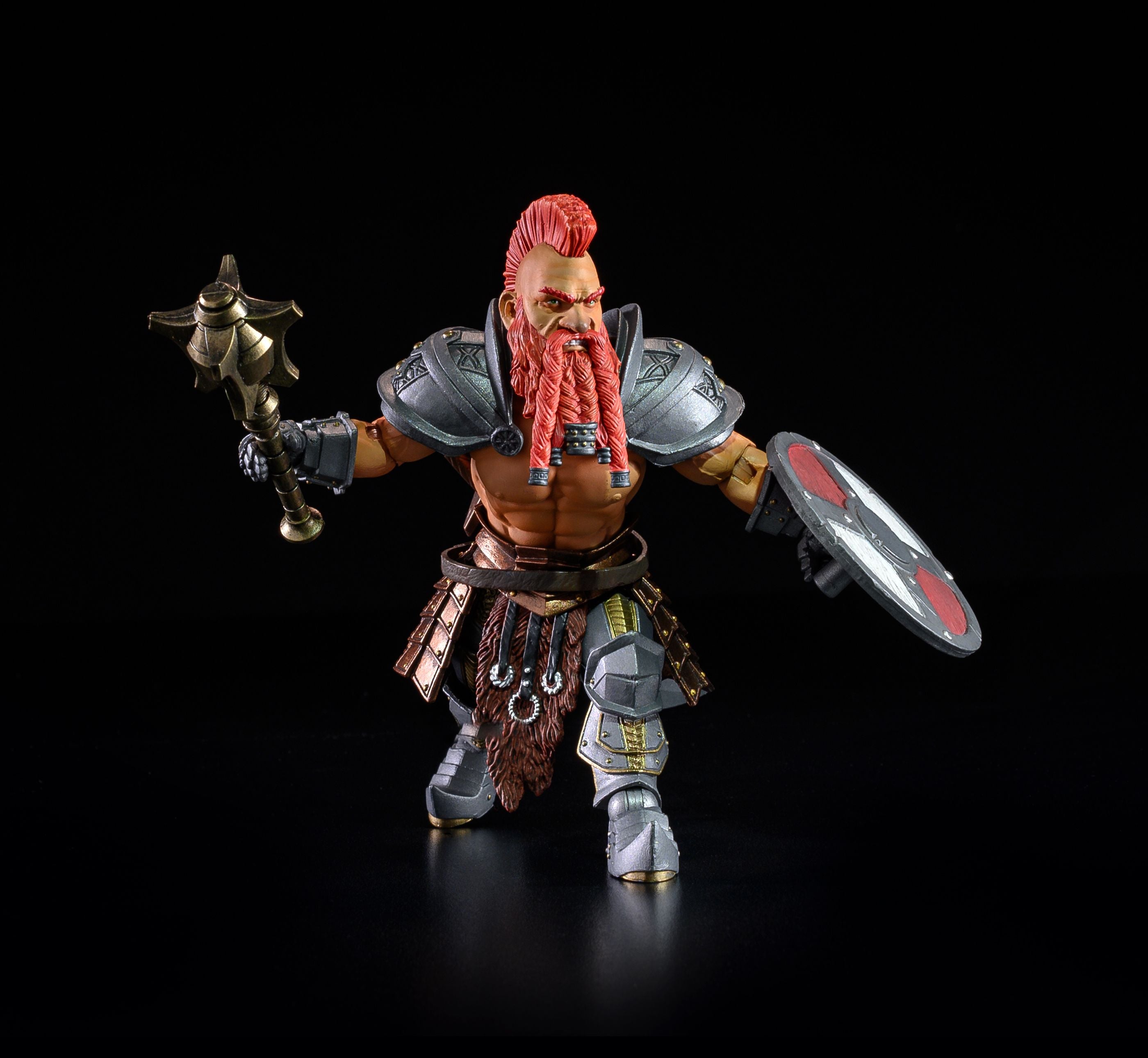 Mythic Legions: House of the Noble Bear Torgun Redfin Action Figure - Collectible Fantasy Warrior for Display & Role-Playing Games