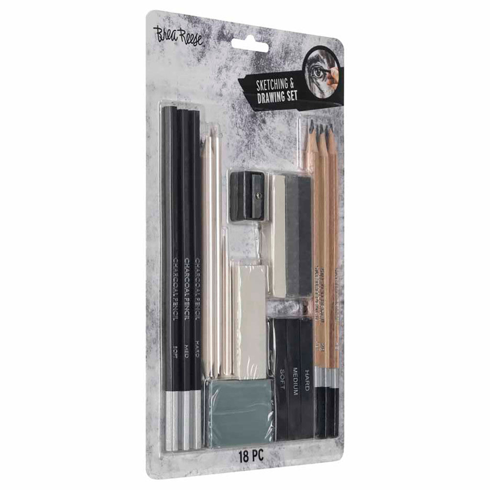Brea Reese 18-Piece Beginners Sketch & Draw Art Set - Premium Drawing Kit for Artists & Students - Perfect for Sketching, Doodling & Art Classes