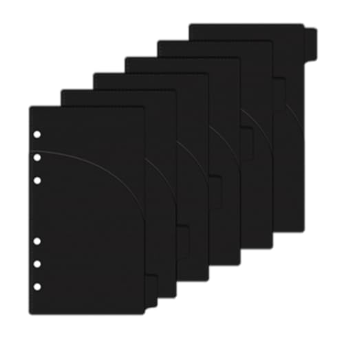6 Sheets Black Cash Envelopes