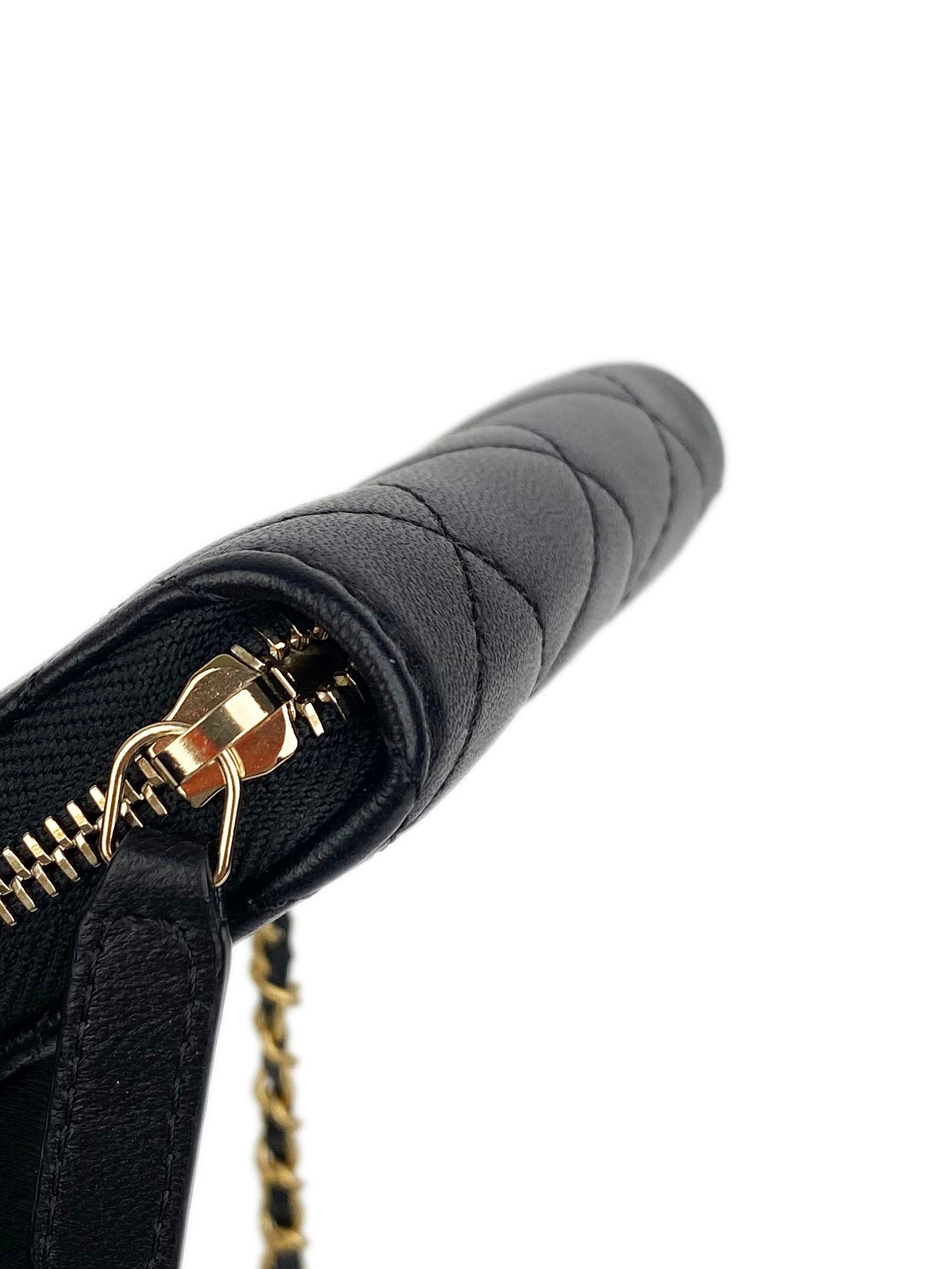 Chanel Black Mini Zip Belt Bag with Pearl Crush - Stylish Crossbody Waist Bag for Women, Fashion Accessories for Daily Use, Parties & Travel