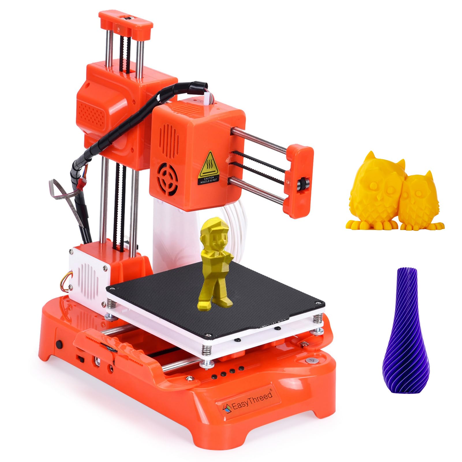 Mini 3D Printer for Kids & Beginners - 100x100x100mm Print Size, One-Key Printing, No Heated Bed, Includes PLA Sample Filament & TF Card - Perfect for Home Education, STEM Learning & Small DIY Projects