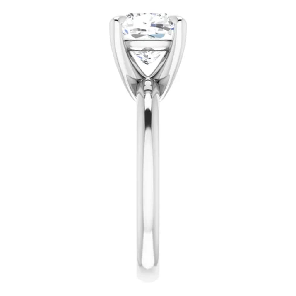 10K Solid White Gold Handmade Engagement Ring - 2.0 CT Cushion Cut Moissanite Diamond Solitaire Wedding Ring for Women, Bridal Proposal Ring - Perfect for Anniversaries, Valentine's Day & Special Occasions