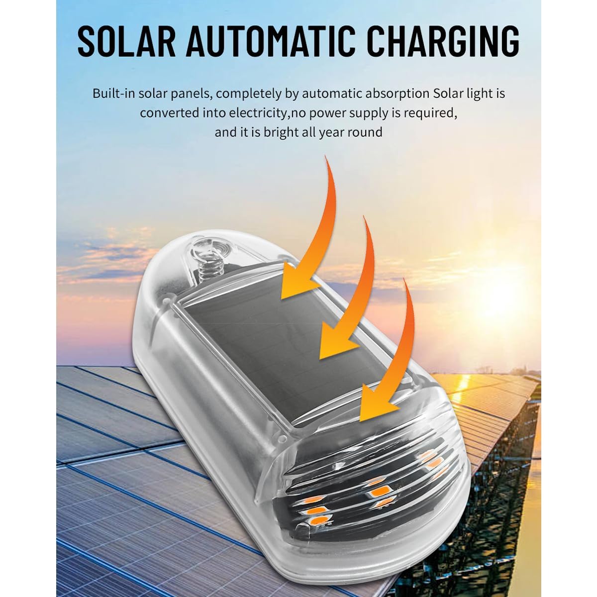 Solar Powered Wireless Truck Cab Lights - No Drill Installation, Black Shell with Yellow Light - Perfect for Night Driving, Off-Road Adventures & Truck Customization