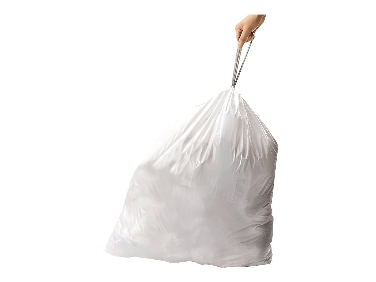 simplehuman Code G Custom Fit Drawstring Trash Bags - 30 Liter/8 Gallon, 240 Count (12 Refill Packs) - Perfect for Kitchen, Bathroom & Office Waste Bins