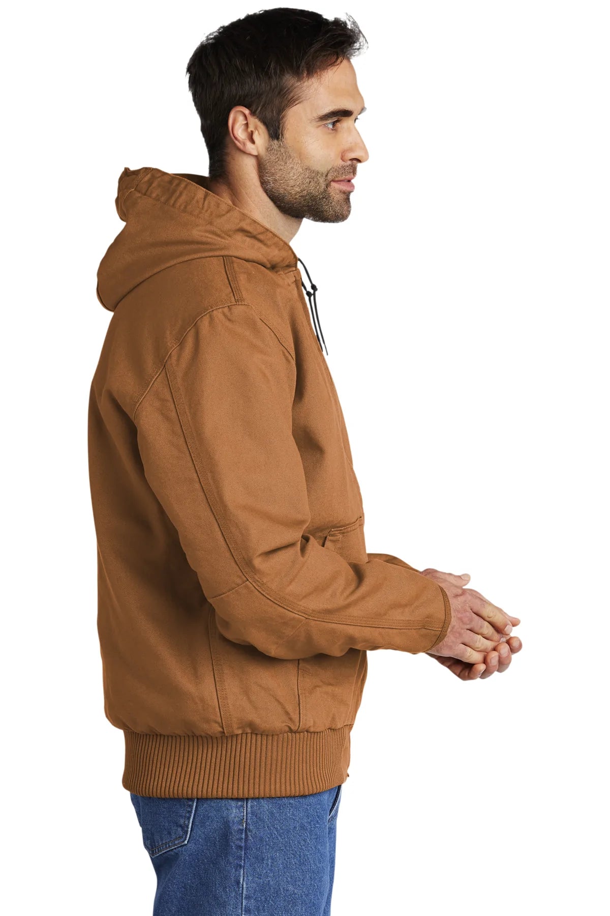 Carhartt Washed Duck Custom Jackets for Men - Durable Brown Workwear Jacket for Construction, Farming & Outdoor Activities
