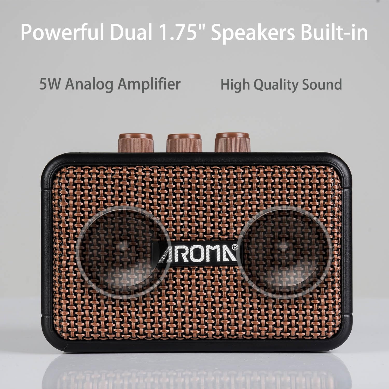 5W Portable Rechargeable Electric Guitar Amplifier - Battery Powered Practice Combo Amp with Headphone/AUX Jack - Perfect for Home Practice, Travel & Small Performances