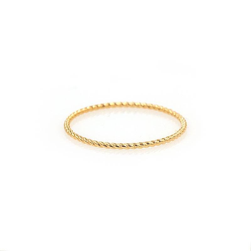 Dainty Twist Ring - Elegant Stackable Gold Plated Band for Women | Perfect for Everyday Wear, Gifts & Special Occasions