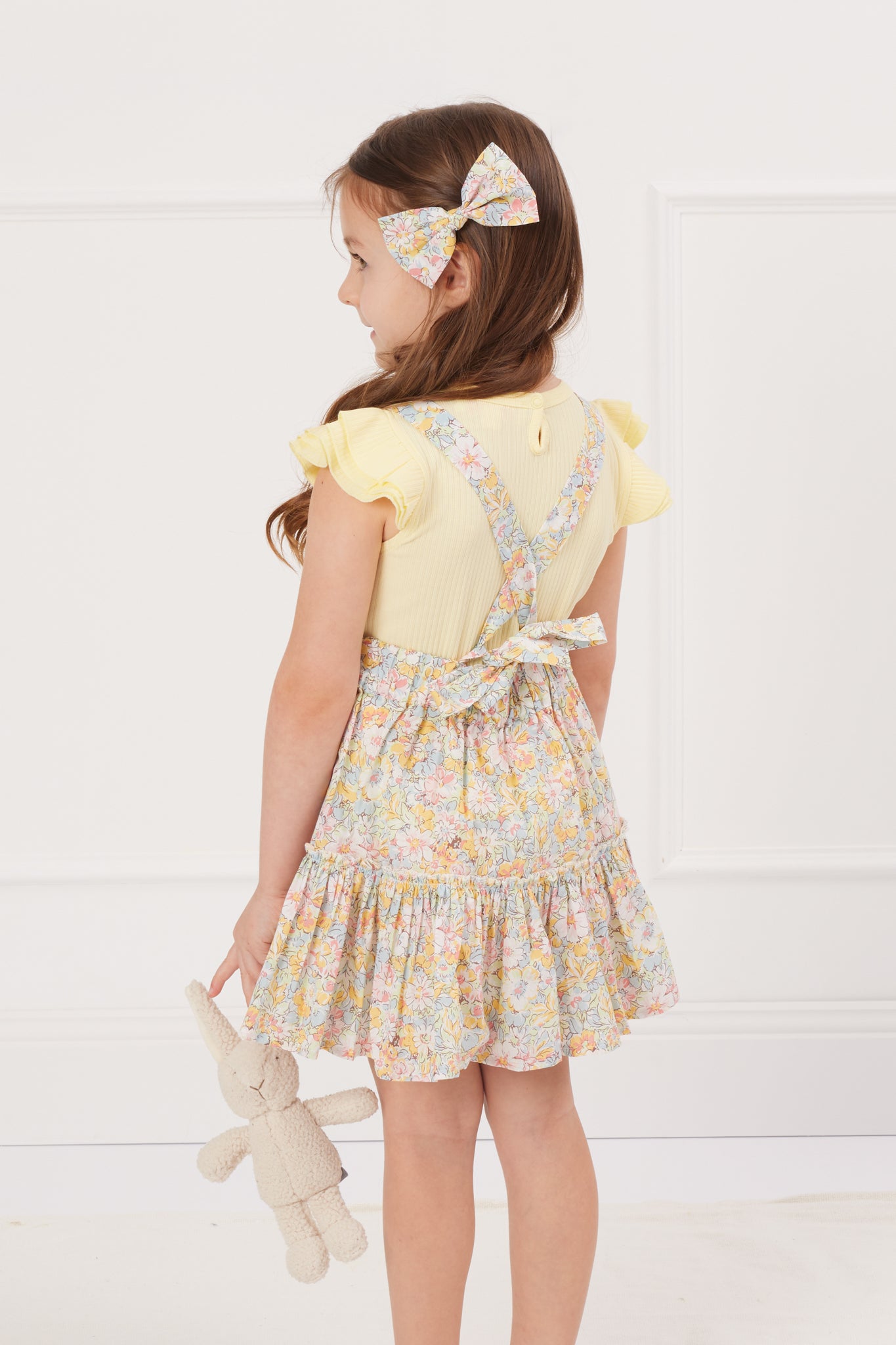 Chiara Ruffle Suspender Skirt - Women's Fashion Floral Print A-Line Skirt for Casual Outings & Summer Dresses