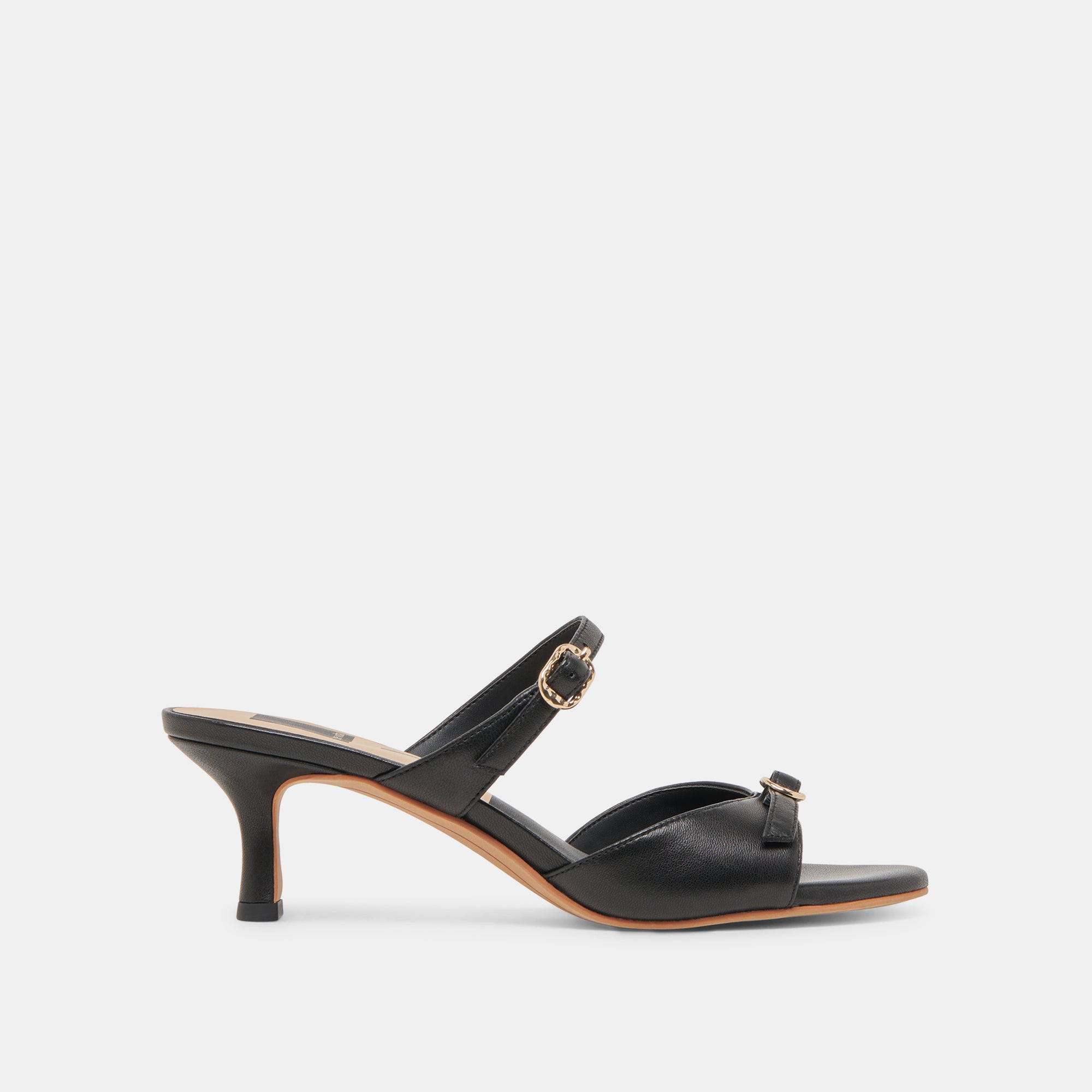 LORALI Women's Black Leather High Heels - Stylish & Comfortable Dress Shoes for Parties, Weddings & Evening Events