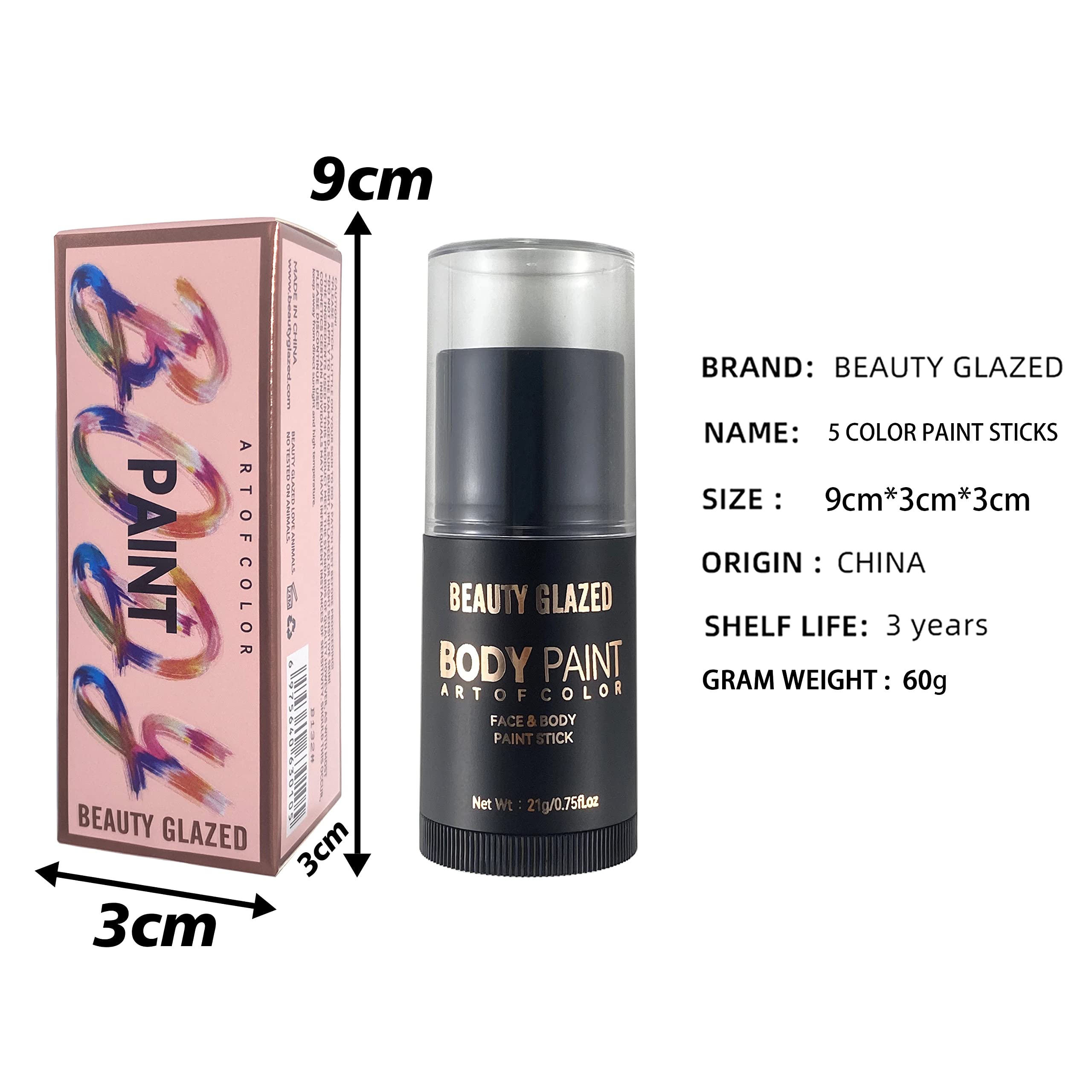 Multi-Purpose Face & Body Paint Stick - Waterproof Foundation Cream Makeup for Halloween, Cosplay, Easter & Parties - 0.75 fl.oz (105) - Perfect for Costume Events, Festivals & Creative Body Art