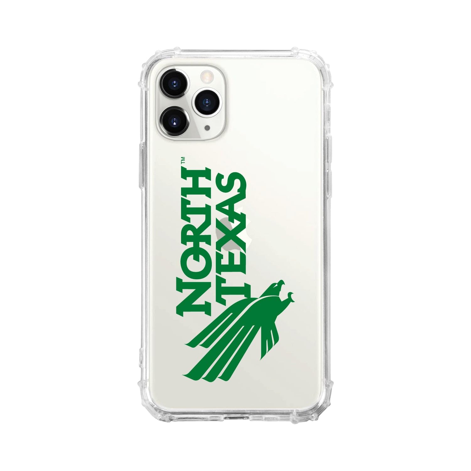 OTM Essentials Rugged Phone Case for iPhone 13 Pro - Shockproof Protective Cover with Reinforced Edges, Classic White Design | Perfect for University of North Texas Students & Active Lifestyles