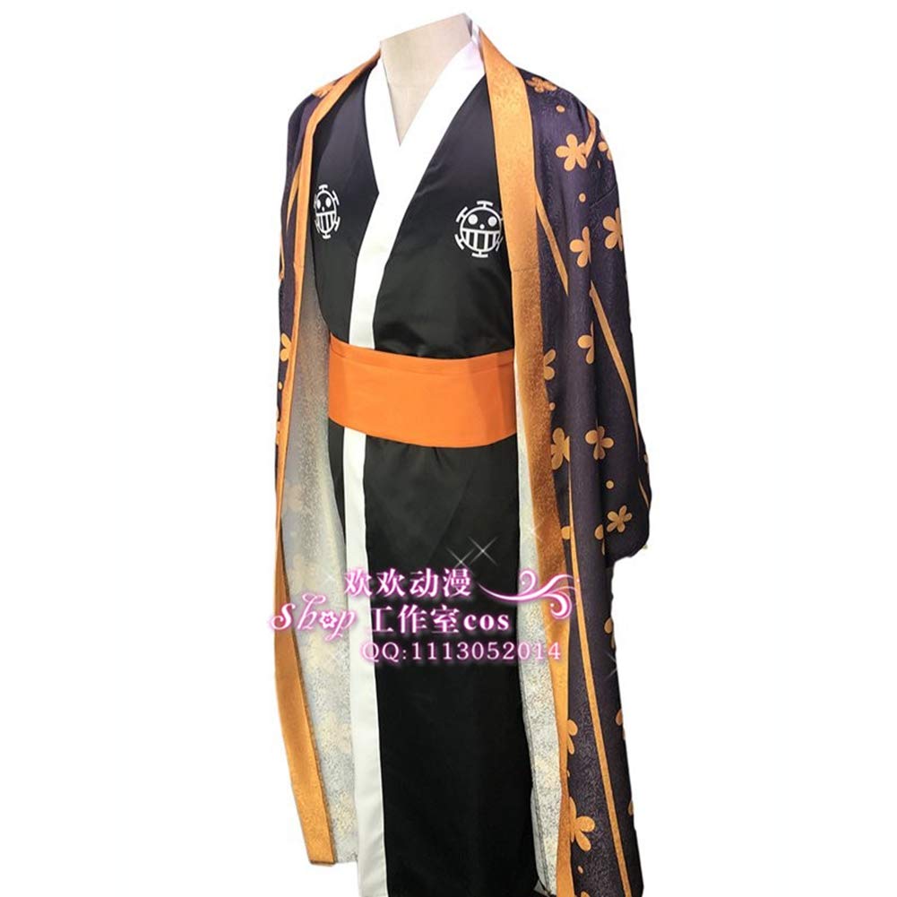 Premium Trafalgar Law Anime Cosplay Costume - Halloween Party, Convention & Festival Outfit - Luxury Kimono Bathrobe for Anime Fans & Collectors