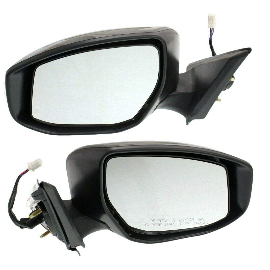 Driver & Passenger Side View Mirror Replacement - 2pc Left & Right Power Heated Mirrors with Signal Light & Paintable Surface | Perfect for Cars, Trucks & SUVs - Easy Installation & Enhanced Safety