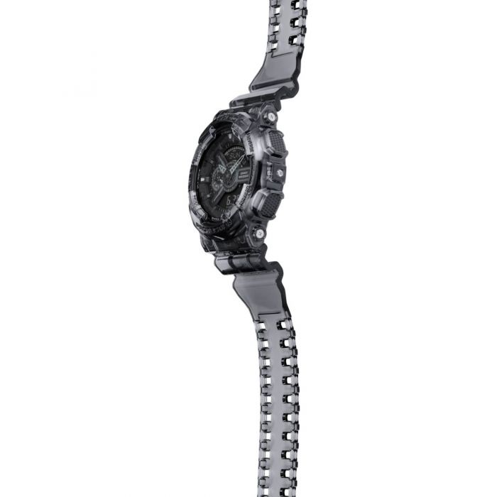 G Shock GA110SKE-8A Transparent Black Digital Sport Watch for Men - Durable Military Style Timepiece for Outdoor, Work & Everyday Use