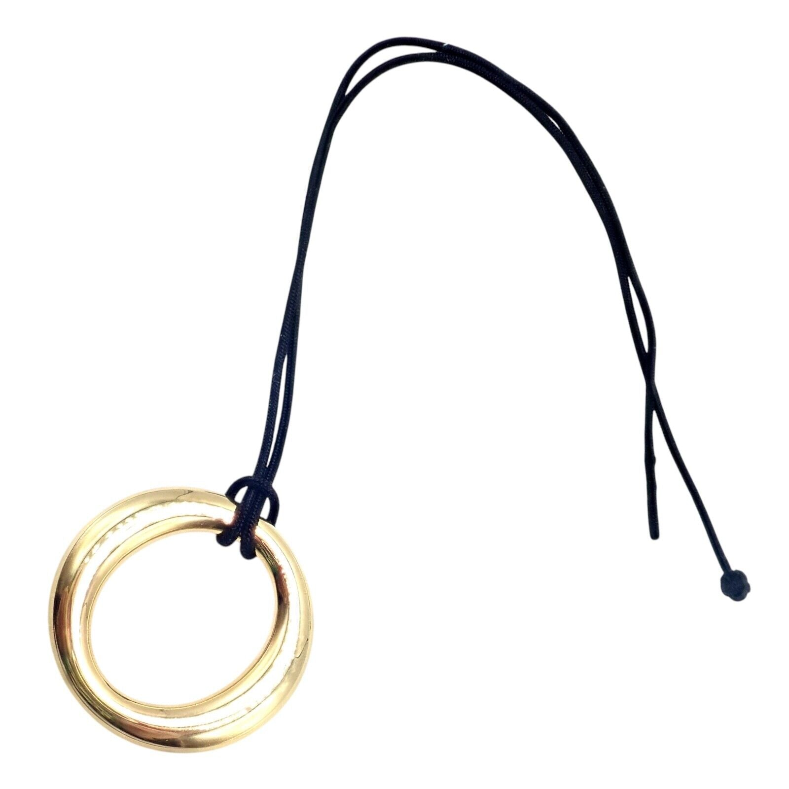 Authentic Tiffany & Co 18k Yellow Gold Peretti 35mm Medium Sevillana Necklace - Elegant Jewelry Gift for Women, Perfect for Weddings & Special Occasions