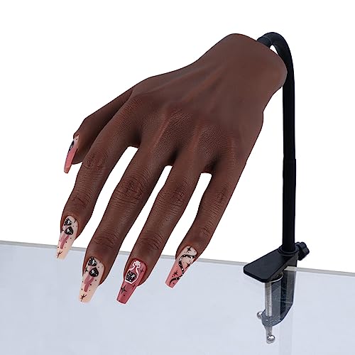 Professional Silicone Practice Hand for Acrylic Nails - Adjustable Mannequin Hand for Nail Art Training, Perfect for DIY Nails, Beginners & Salon Artists | Ideal for Home Practice, Nail School & Professional Nail Art Design