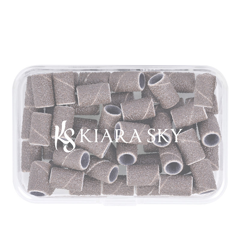 50-Pack Coarse Grit Sanding Bands for Woodworking, Metal Polishing & DIY Projects - Brown Sandpaper Bands for Rotary Tools & Drills