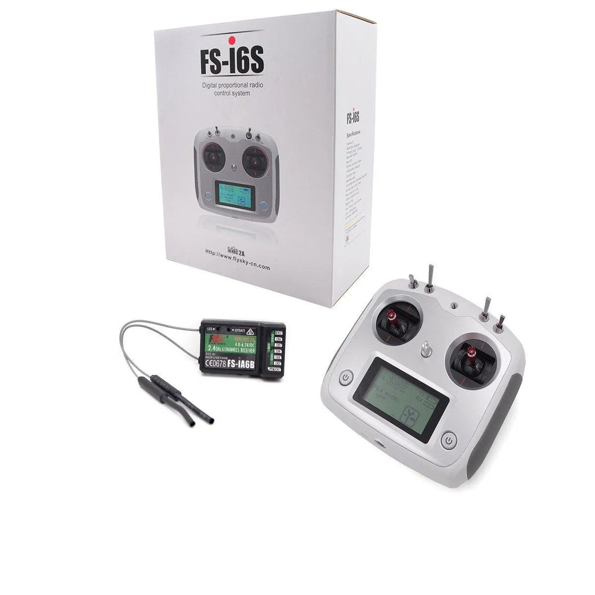 Flysky FS I6S 2.4GHz 10CH RC Transmitter with IA6B Receiver | Wireless Remote Control for RC Cars, Drones, Boats | Perfect for Hobbyists and Professionals