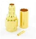 Amphenol Connex 132113RP SMA Plug Straight RF Coaxial Connector 50 Ohm Crimp Termination for Antennas, Radios, and Telecom Equipment