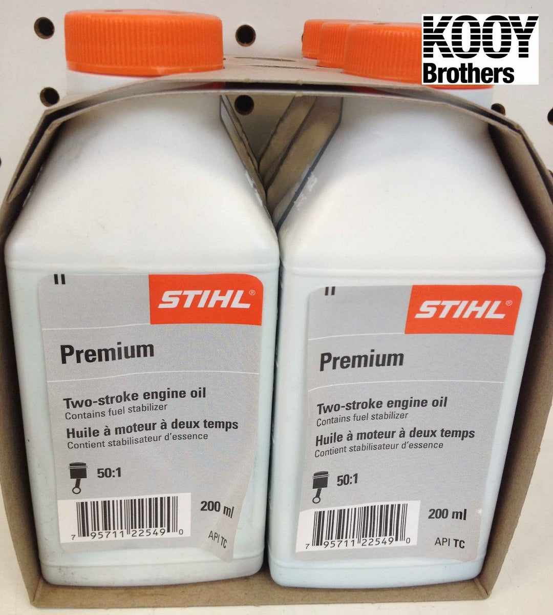 STIHL Premium 2-Cycle Engine Oil 200mL (6-Pack) - High Performance Oil for Chainsaws, Trimmers & Outdoor Power Tools