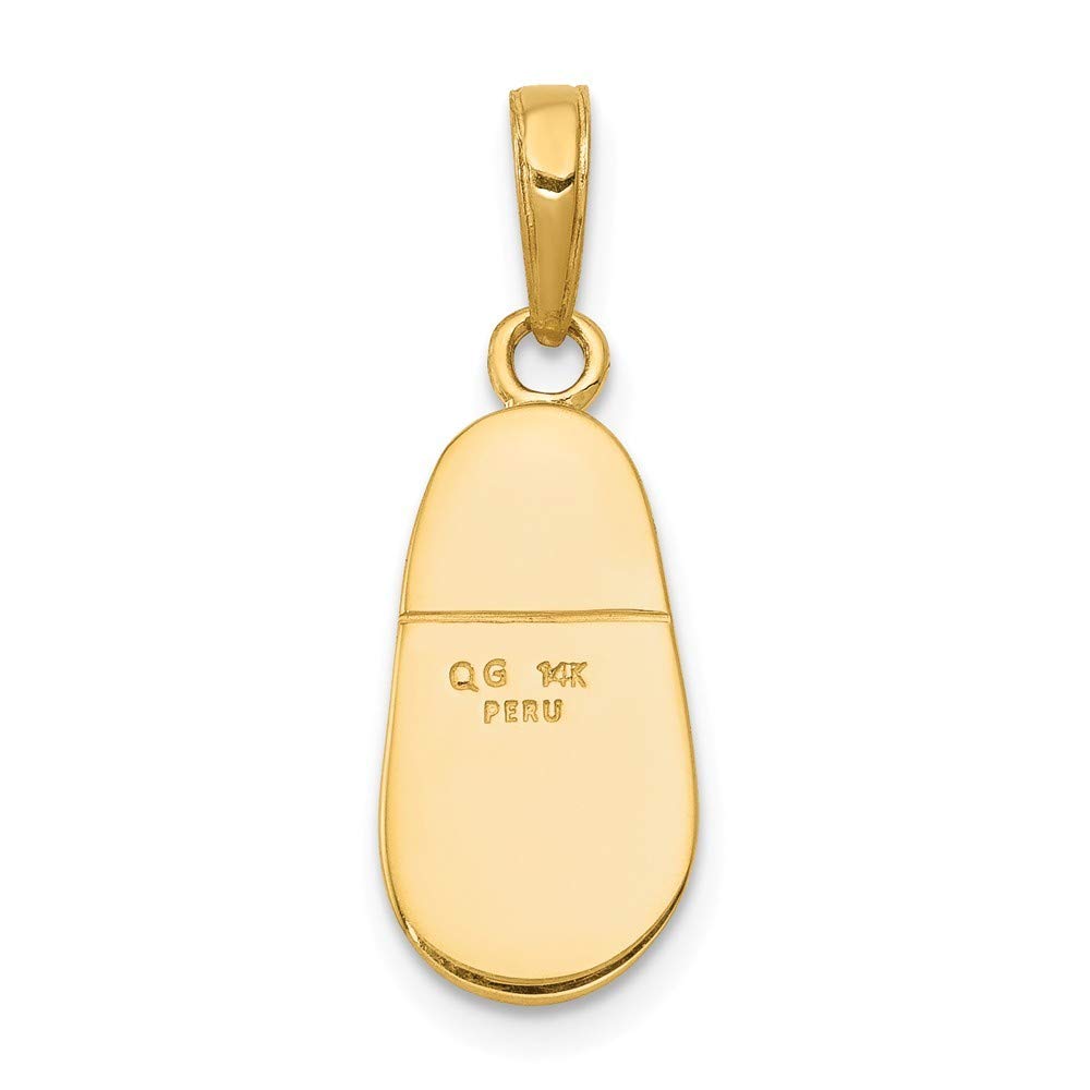 14K Yellow Gold 3D Baby Shoe Charm Pendant with Bow - Elegant Jewelry Gift for Newborns, Christening, Baby Showers & Special Occasions - Roy Rose Jewelry
