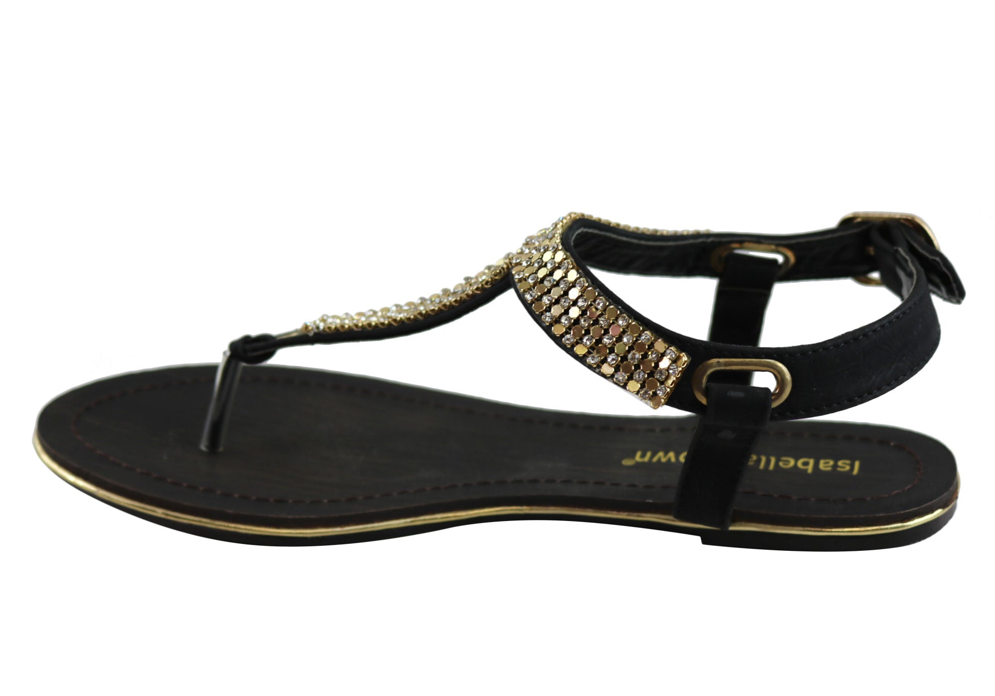 Isabella Brown Diane Women's Comfortable Flat Fashion Sandals - Perfect for Summer, Beach, and Casual Outings