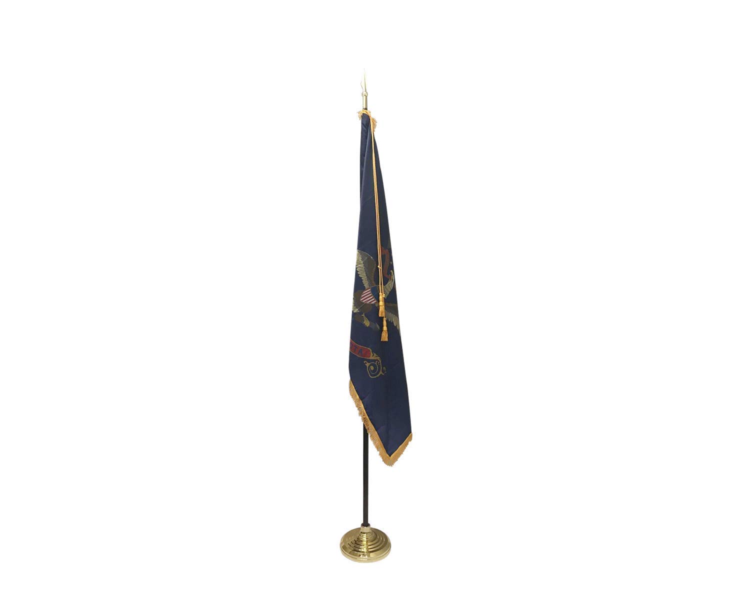 3x5' North Dakota Indoor Flag Set - Includes Flag, Base, Pole, Spear Finial & Decorative Tassel | Perfect for Home, Office & Classroom Decor | American State Pride Display