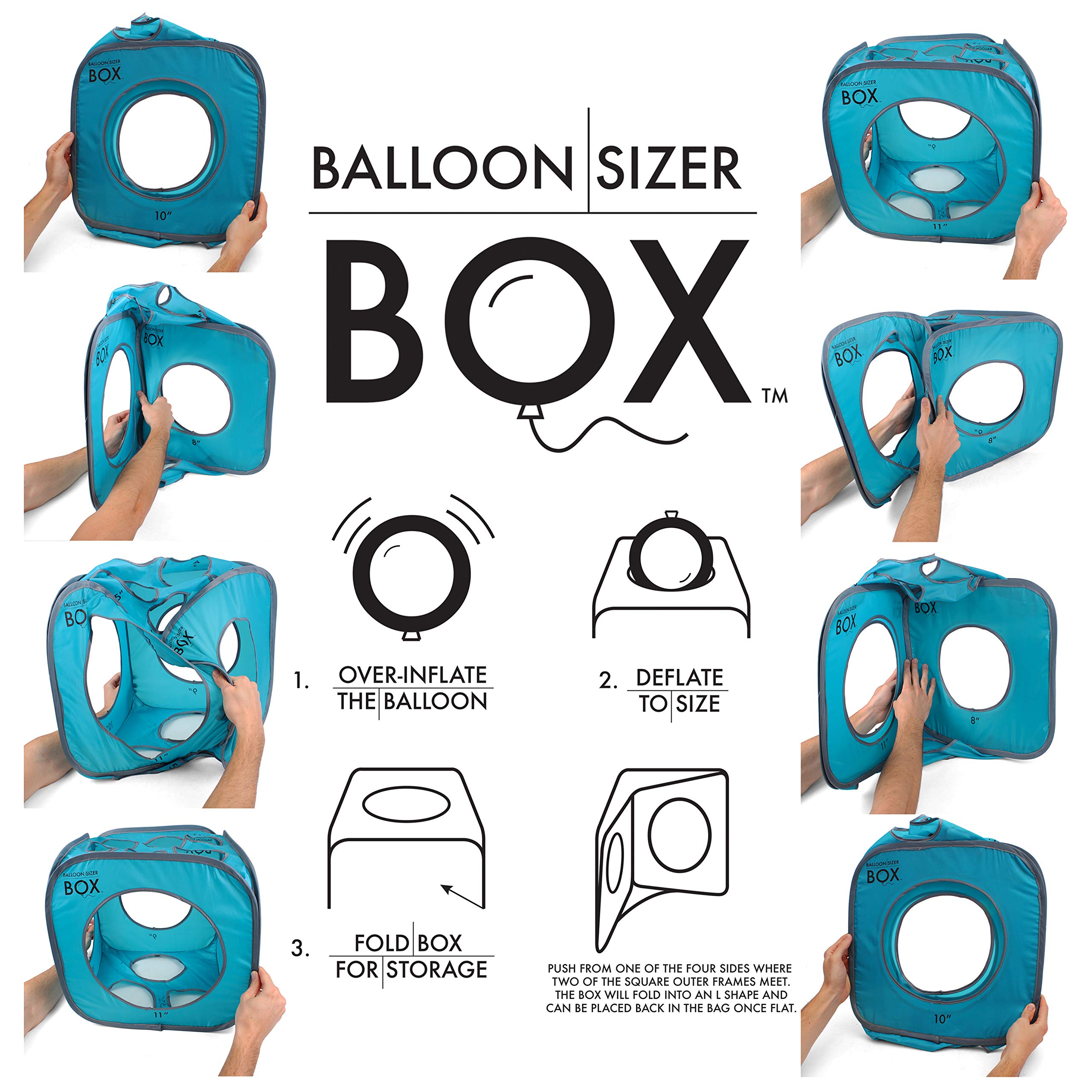 Balloon Sizer Box - 13 Hole Balloon Measurement Tool for Balloon Decorations, Arches, Columns & Centerpieces - Perfect for Party Decor, Wedding Balloons & Event Planning