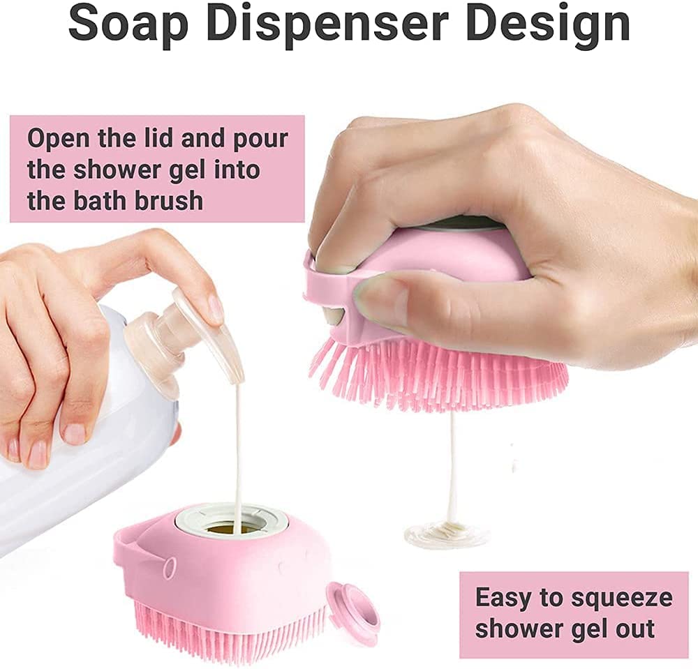 MADDELENA Hair & Scalp Massage Brush - Silicone Body Wash Scrubber for Shower & Bath - Exfoliating Cleaner & Massager for Shampoo & Soap - Perfect for Relaxation & Deep Cleansing