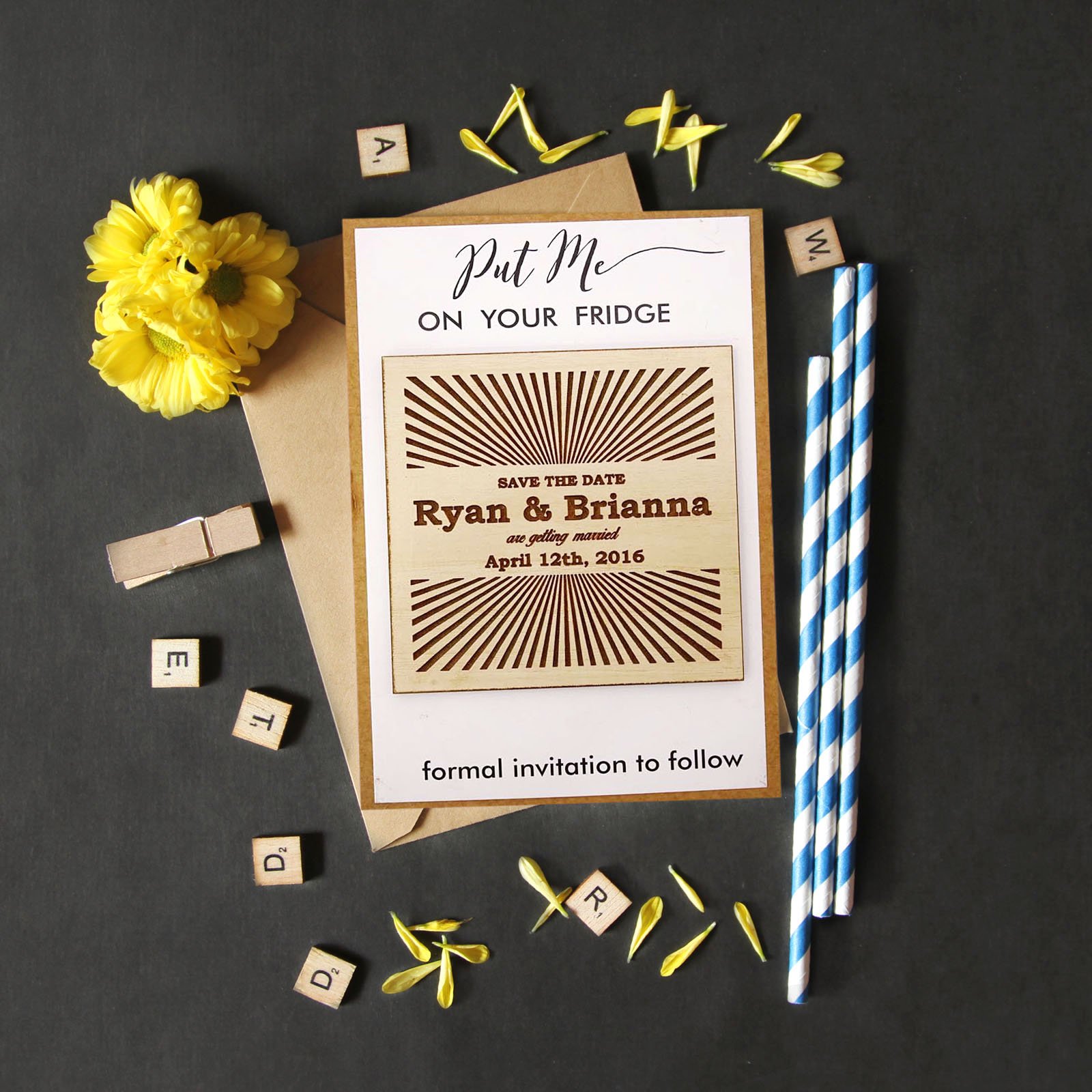 20 Rustic Wooden Engraved Save The Date Magnets - Personalized Wedding Announcement - Perfect for Rustic Weddings, Bridal Showers & Anniversary Celebrations